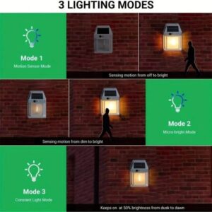 Waterproof Solar Wall Light with Motion Sensor Energy Efficient Outdoor Lighting for Garden Patio and Courtyard 1 Waterproof Solar Wall Light with Motion Sensor | Outdoor Garden & Patio Lighting