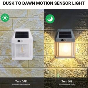 Waterproof Solar Wall Light with Motion Sensor Energy Efficient Outdoor Lighting for Garden Patio and Courtyard 5 Waterproof Solar Wall Light with Motion Sensor | Outdoor Garden & Patio Lighting