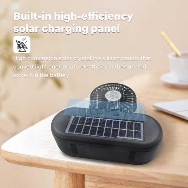 Solar Fan Bluetooth Speaker – Portable Outdoor Speaker with Cooling Fan, Flashlight, and Wireless Music - Image 7