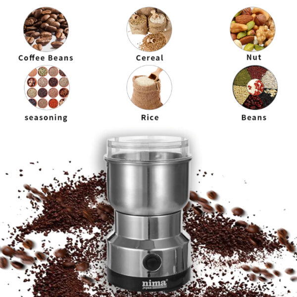 Nima NM-8300 Stainless Steel Electric Coffee Grinder – Multi-Purpose Automatic Spice & Bean Grinder - Image 3