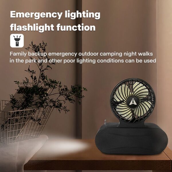 Solar Fan Bluetooth Speaker – Portable Outdoor Speaker with Cooling Fan, Flashlight, and Wireless Music - Image 3