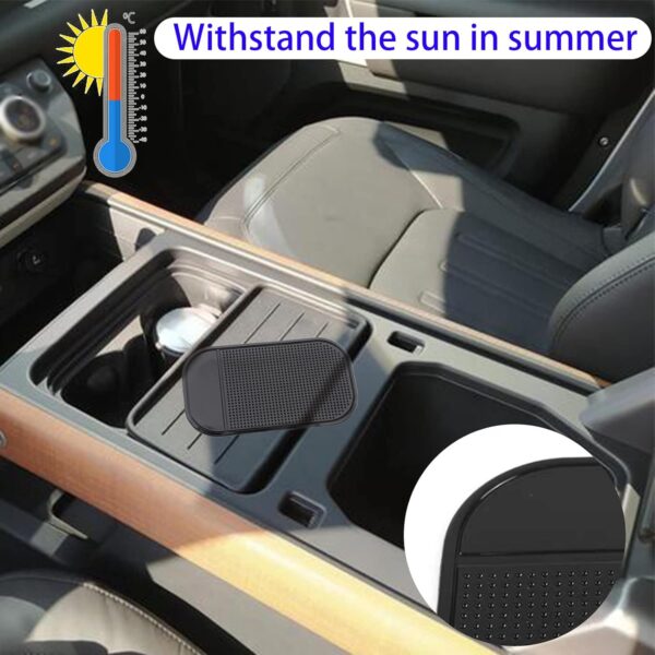 1-Piece Car Dashboard Sticky Pad | Anti-Slip Silicone Mat for Phones, Keys & Accessories (Black) - Image 6