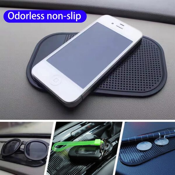 1-Piece Car Dashboard Sticky Pad | Anti-Slip Silicone Mat for Phones, Keys & Accessories (Black) - Image 8