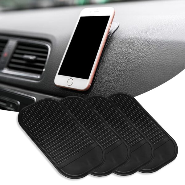 1-Piece Car Dashboard Sticky Pad | Anti-Slip Silicone Mat for Phones, Keys & Accessories (Black)