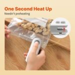 USB Rechargeable 2-in-1 Heat Sealing Machine with Cutter for Food Storage & Snack Bags (Random Color)
