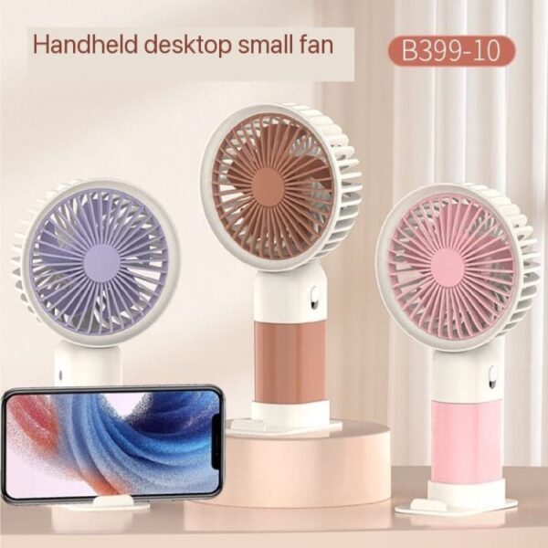 Rechargeable Portable Fan with USB Charging & Phone Stand | Handheld & Desk Mini Fan (Random Color)