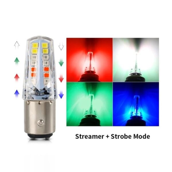 Pack of 2 – Universal Bike Headlight & Backlight Bulb Combo | Yellow/White Beam + Red/Blue Flasher - Image 11