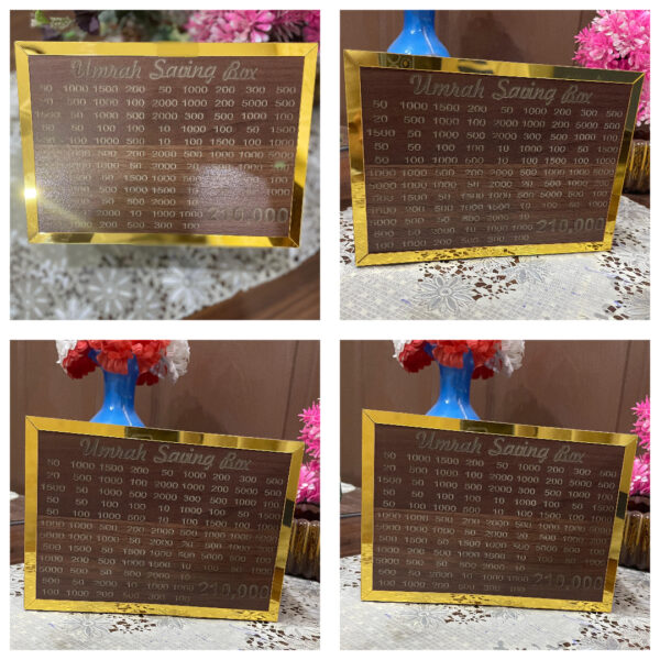 Umrah Saving Box - Wooden Savings Box for Umrah Pilgrimage (210,000 Capacity, Random Design) - Image 8