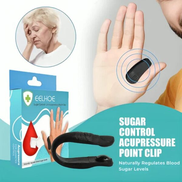 Original Sugar Control LI4 Acupressure Point Clip – Portable Stress & Headache Relief Hand Clip