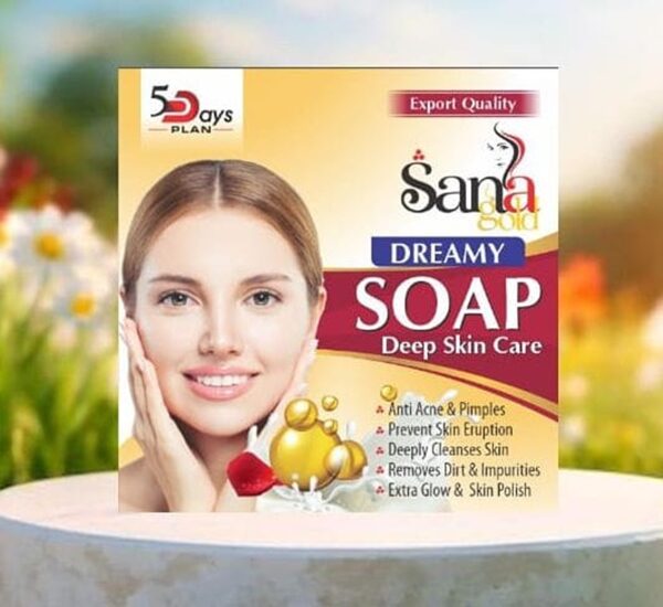 Pack of 7 - Sana Gold Magic Soap | Herbal Formula for Glowing Skin | Guaranteed Results