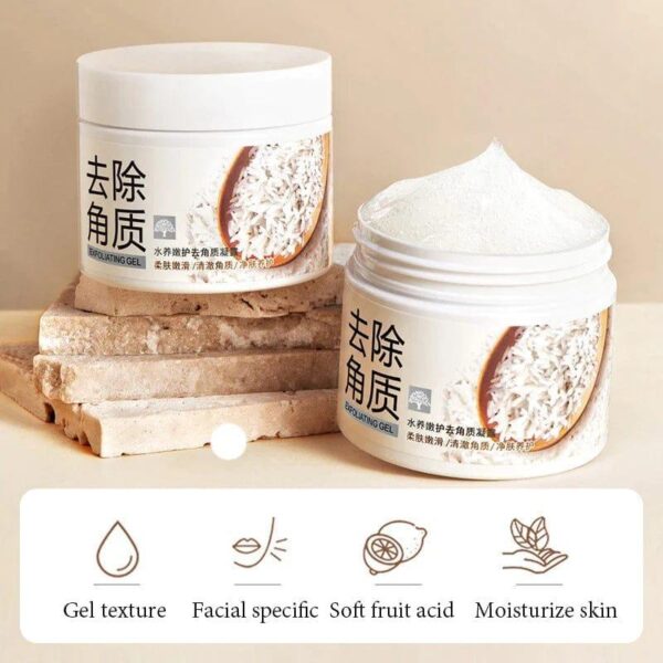 Bioaqua Brightening & Exfoliating Rice Gel Face Scrub - 100g | Gentle Skin Renewal - Image 2