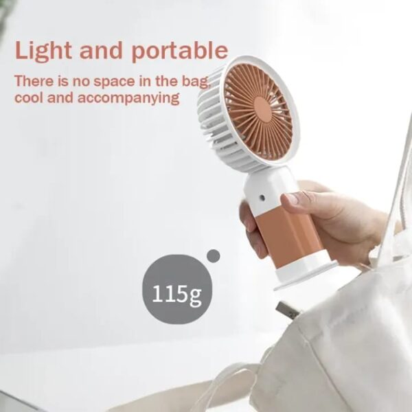 Rechargeable Portable Fan with USB Charging & Phone Stand | Handheld & Desk Mini Fan (Random Color) - Image 8