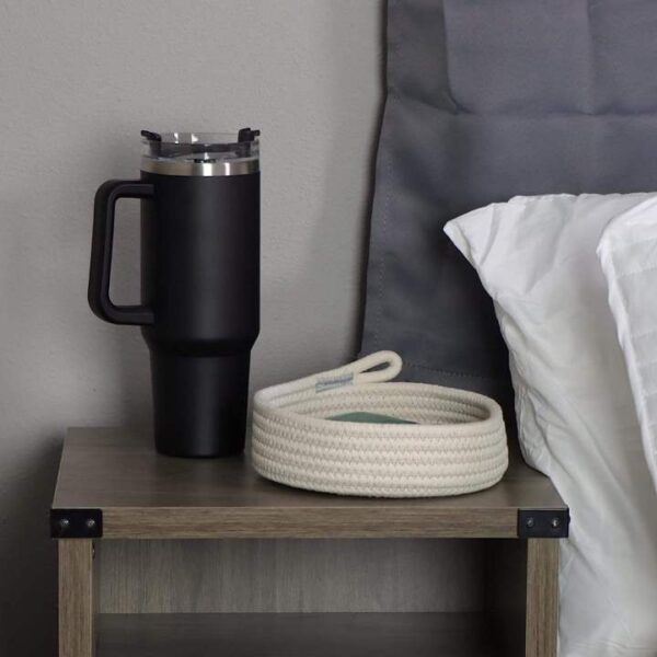 40oz Insulated Stainless Steel Tumbler with Handle & Straw - Vacuum Travel Mug for Hot & Cold Drinks (Black) - Image 4